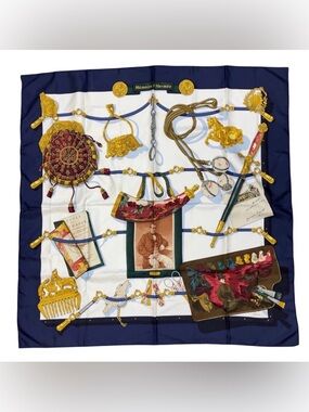 HERMES Vintage Rare Iconic Collectible Carre 90 “Memoire d’Hermes” Silk Scarf